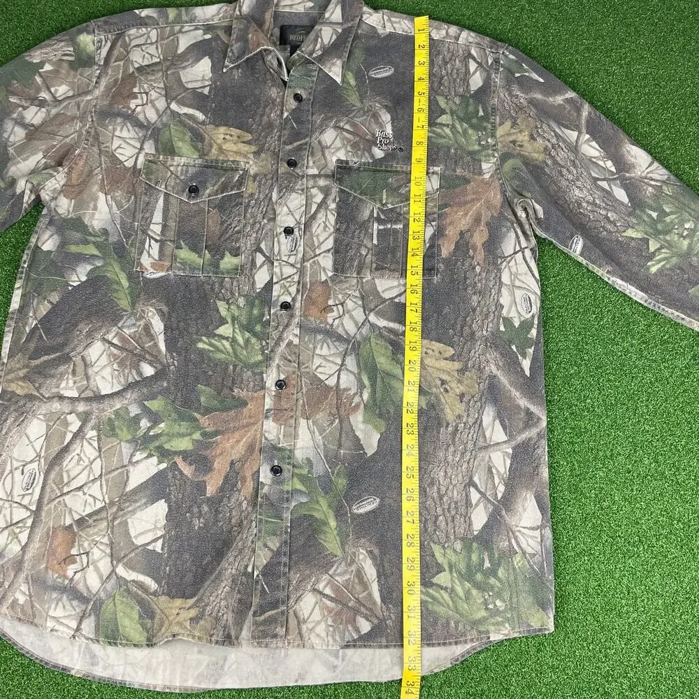 Redhead Bass Pro Shops Camo Real Tree Hardwood Long Sleeve Hunting Shirt Sz LT